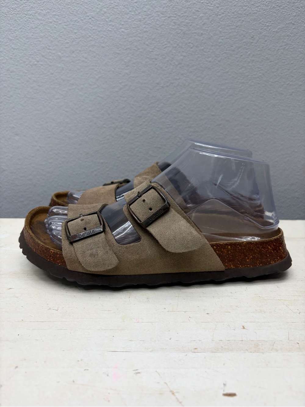 Betula By Birkenstock Brown Suede Double Strap Sandals Size 6